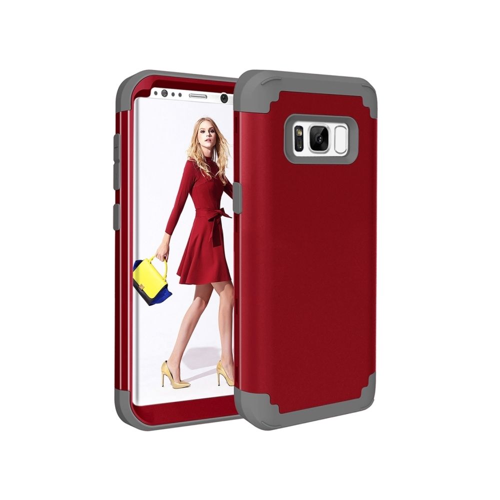 Wewoo - Coque renforcée rouge pour Samsung Galaxy S8 + / G9550 Dropproof 3 en 1 Pas d'écart dans le milieu Manchon en silicone téléphone mobile - Coque, étui smartphone