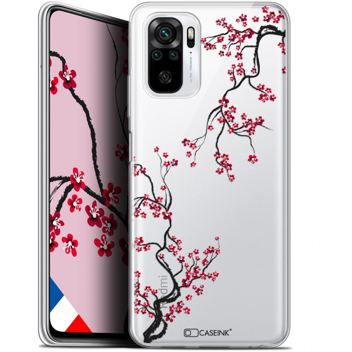 Caseink - Coque Pour Xiaomi Redmi Note 10/10S (6.4 ) [Gel HD Collection Summer Design Sakura - Souple - Ultra Fin - Imprimé en France] - Coque, étui smartphone