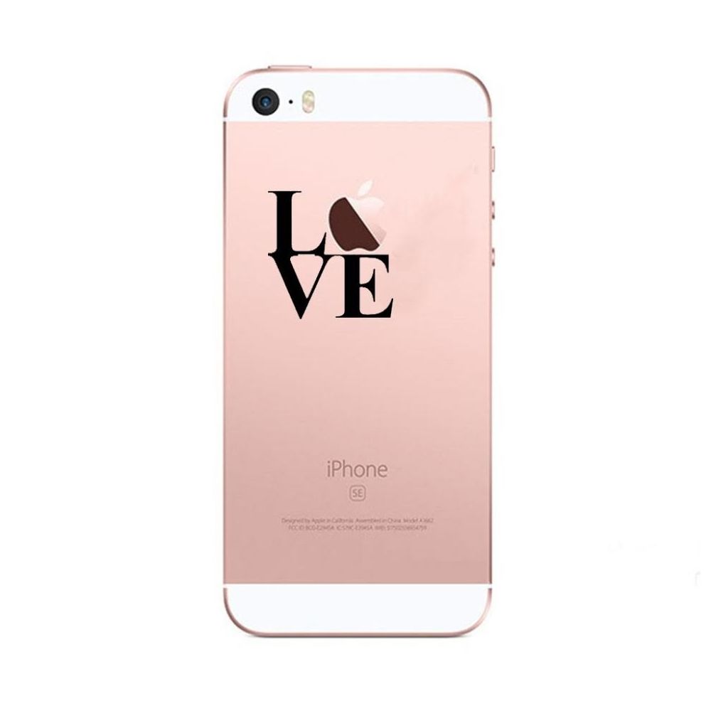 Shot - Coque Silicone IPHONE 5/5S/SE Love Fun APPLE Amour Pomme Transparente Protection Gel Souple - Coque, étui smartphone