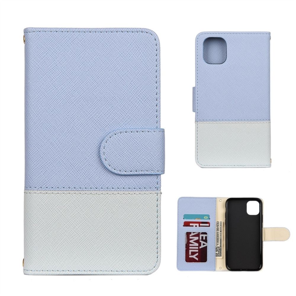 Wewoo - Coque Pour iPhone 11 Étui à rabat en cuir avec support et cadre photo emplacements cartes et portefeuille bleu clair - Coque, étui smartphone