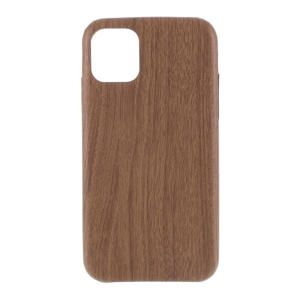 marque generique - Coque en TPU + PU grain de bois marron clair pour votre Apple iPhone 11 Pro Max 6.5 pouces - Coque, étui smartphone