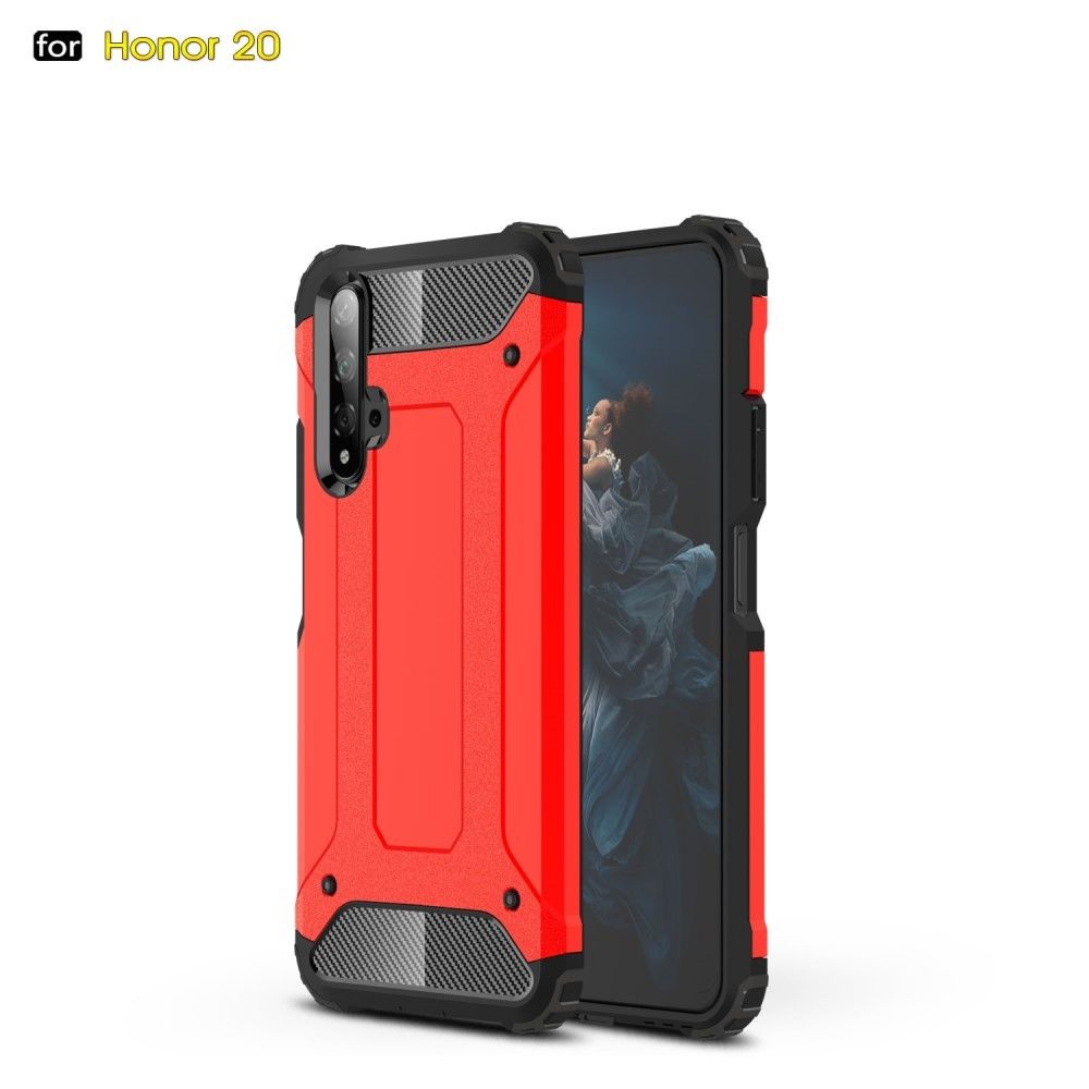 marque generique - Coque en TPU combo garde d'armure rouge pour votre Huawei Honor 20 - Coque, étui smartphone