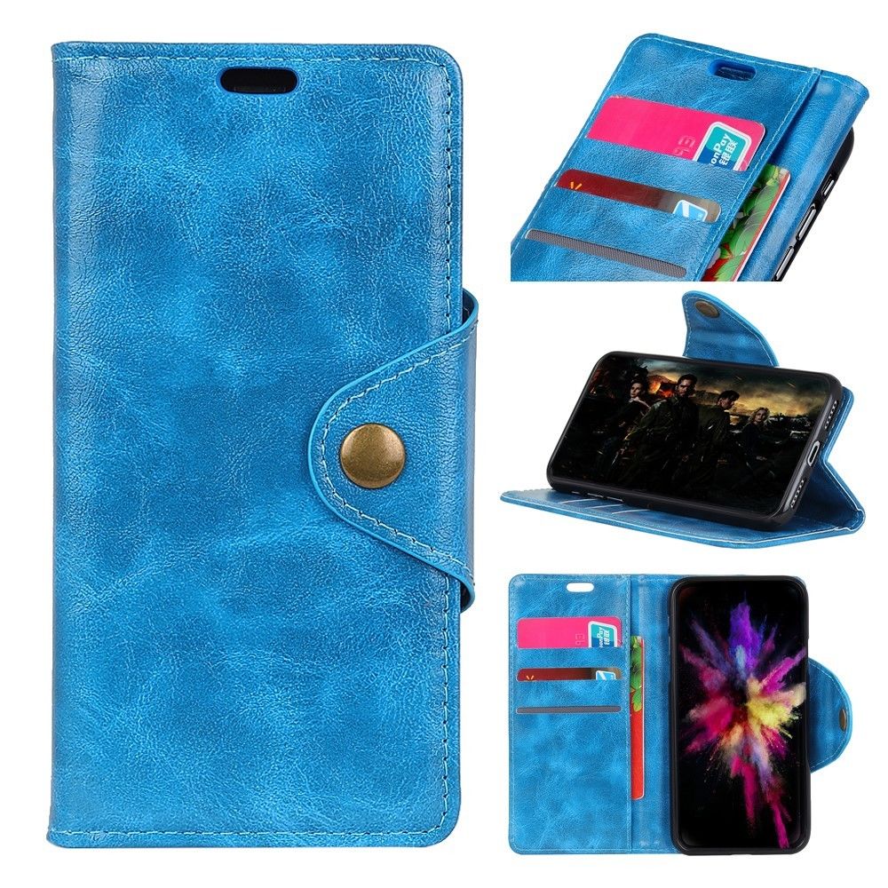 marque generique - Etui en PU   bleu pour Huawei Honor 7C - Autres accessoires smartphone
