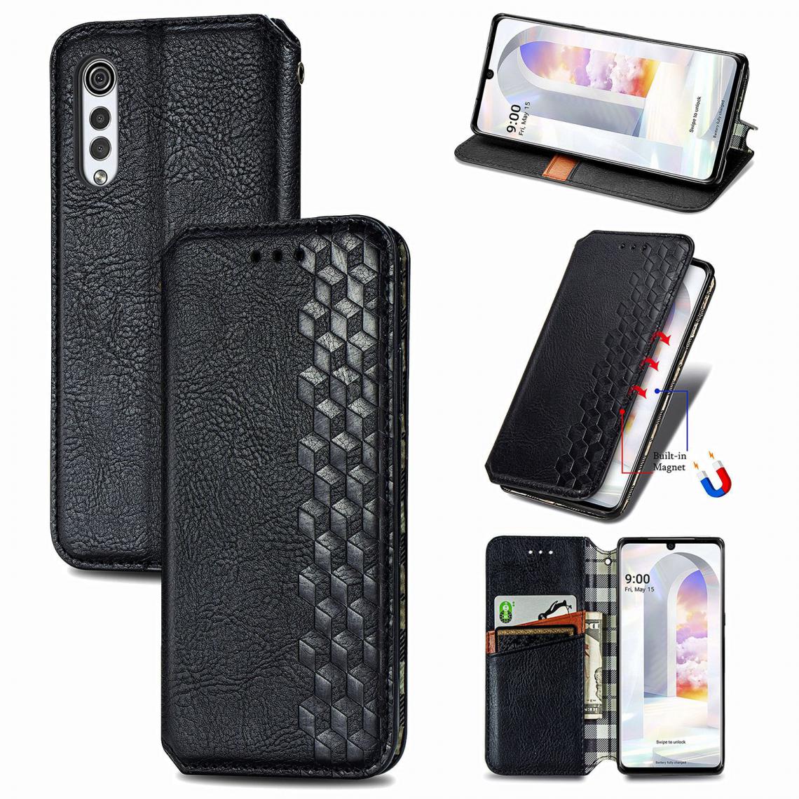 OtterBox - LG Velvet 5G Housse Etui Coque de protection type portefeuille (tressée) [Noir] - Coque, étui smartphone
