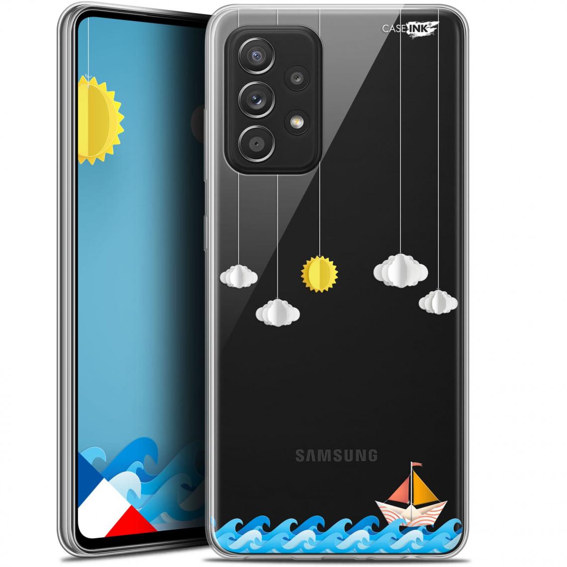 Caseink - Coque arrière Samsung Galaxy A52 5G (6.5 ) Gel HD [ Nouvelle Collection - Souple - Antichoc - Imprimé en France] Petit Bateau en Mer - Coque, étui smartphone