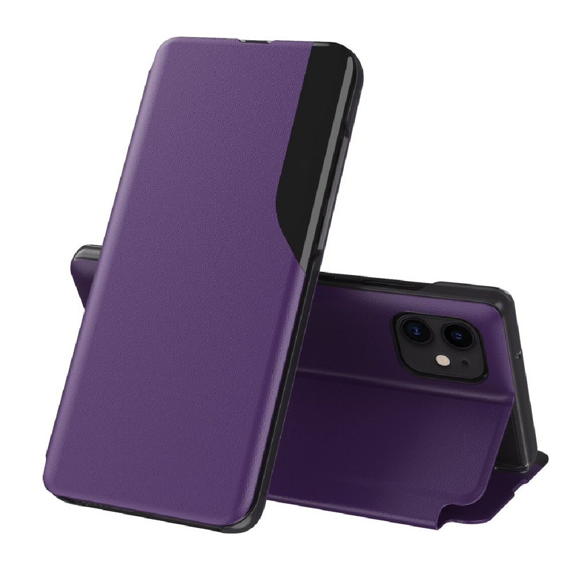 Other - Etui en PU fenêtre de vue avec support violet pour votre Apple iPhone 11 6.1 pouces - Coque, étui smartphone