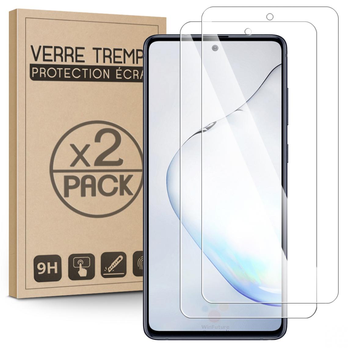 Karylax - [2 Pièces] Verre Trempé Protection Écran (Dureté 9H, 3D-Touch, 100% transparent) pour Smartphone Samsung Galaxy A81 [Pack x2] - Autres accessoires smartphone
