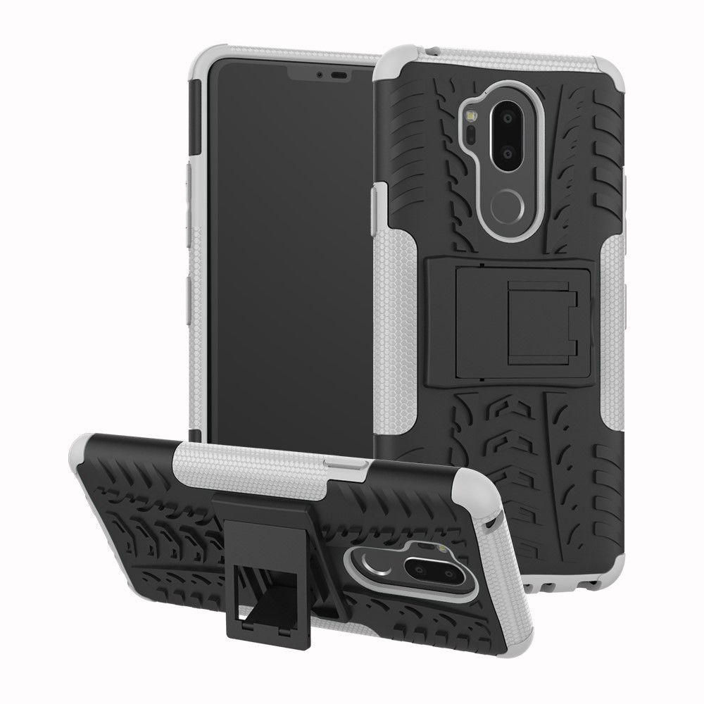 marque generique - Coque en TPU anti slip blanc hybride pour LG G7 ThinQ - Autres accessoires smartphone