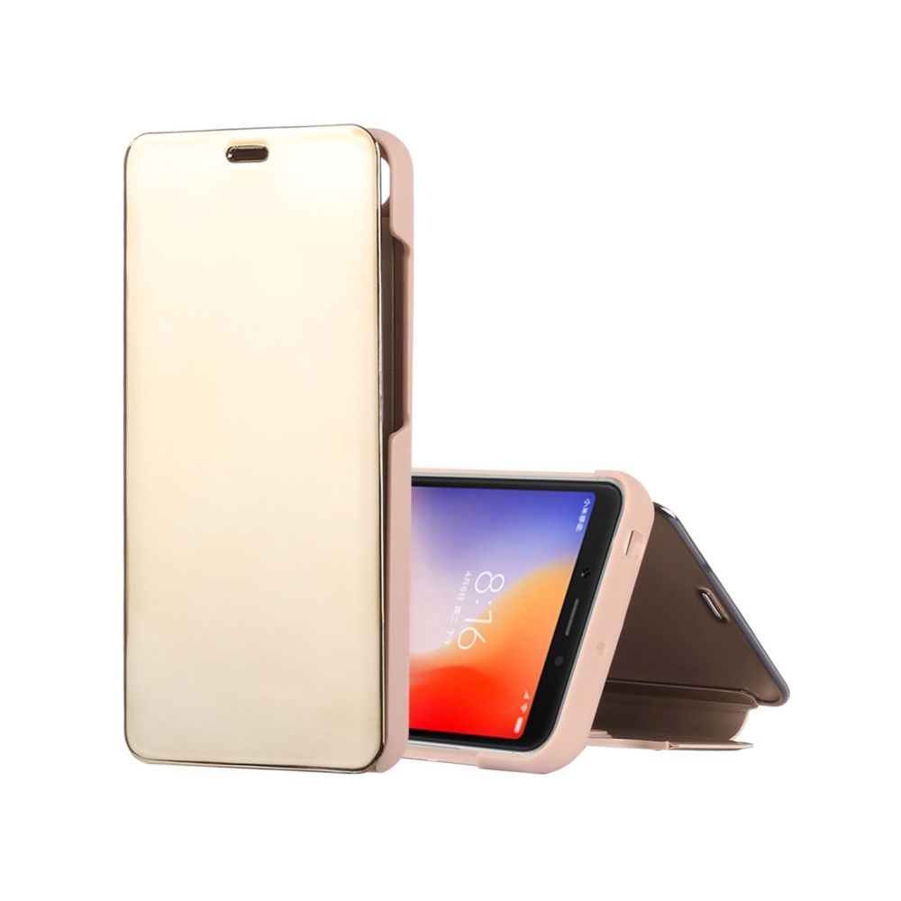 Wewoo - Coque Housse en cuir pour miroir Xiaomi Redmi 6A, avec support or - Coque, étui smartphone