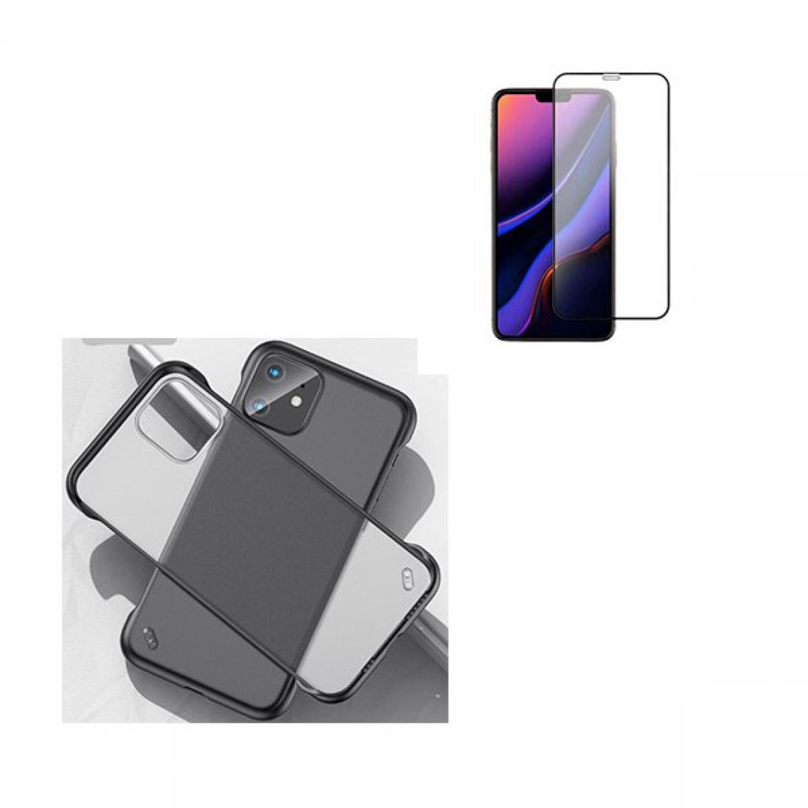 Phonecare - Kit de Verre Trempé 5D Full Cover + Coque Naked Bumper - Iphone 11 - Coque, étui smartphone