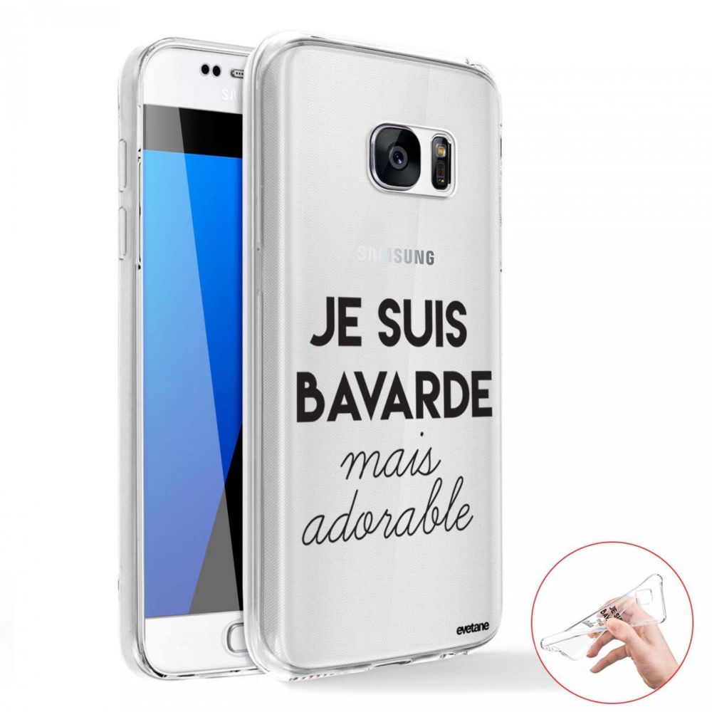 Evetane - Coque Samsung Galaxy S7 360 intégrale transparente Bavarde Mais Adorable Ecriture Tendance Design Evetane. - Coque, étui smartphone