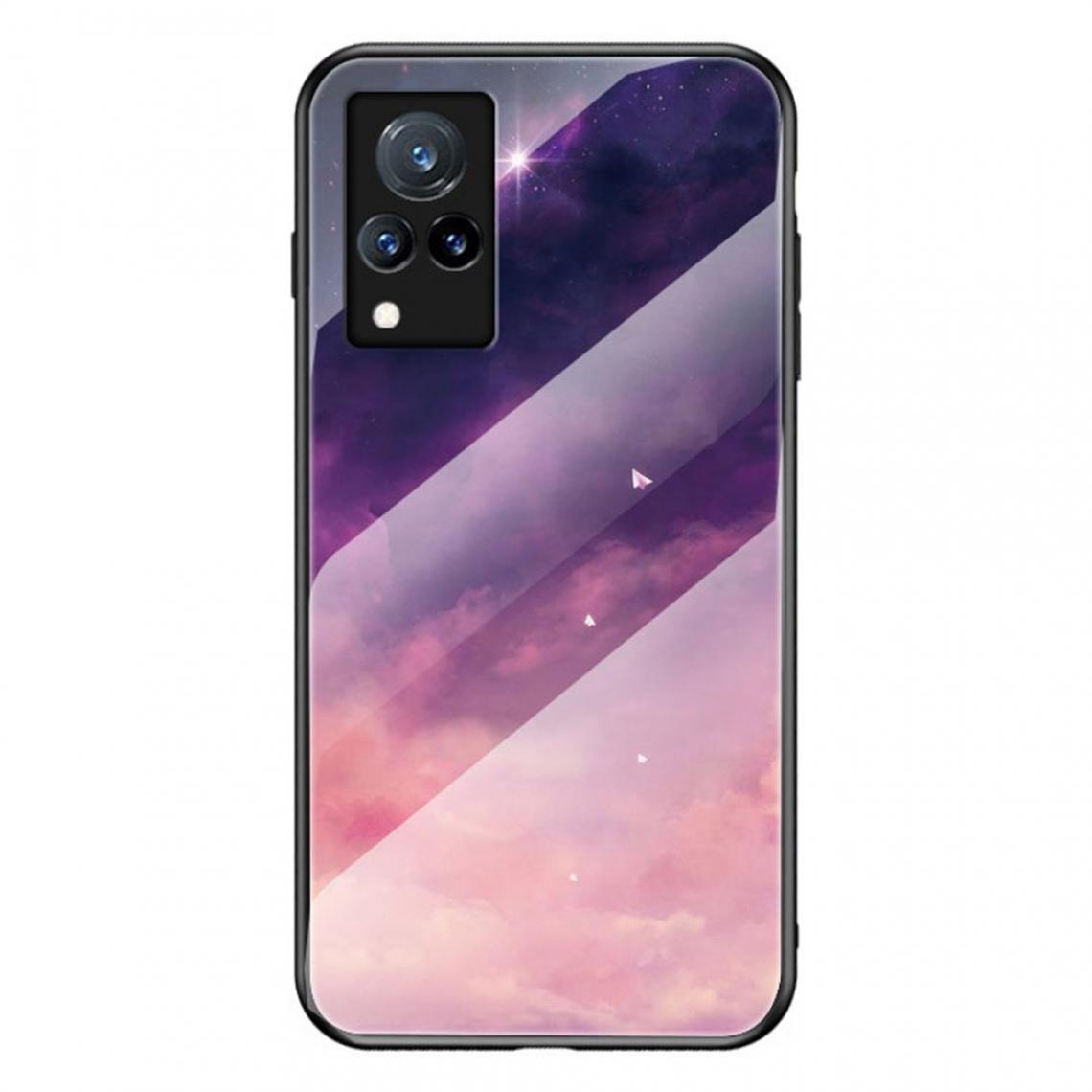 Other - Coque en TPU Hybride anti-rayures motif ciel étoilé ciel violet pour votre Vivo V21 5G - Coque, étui smartphone