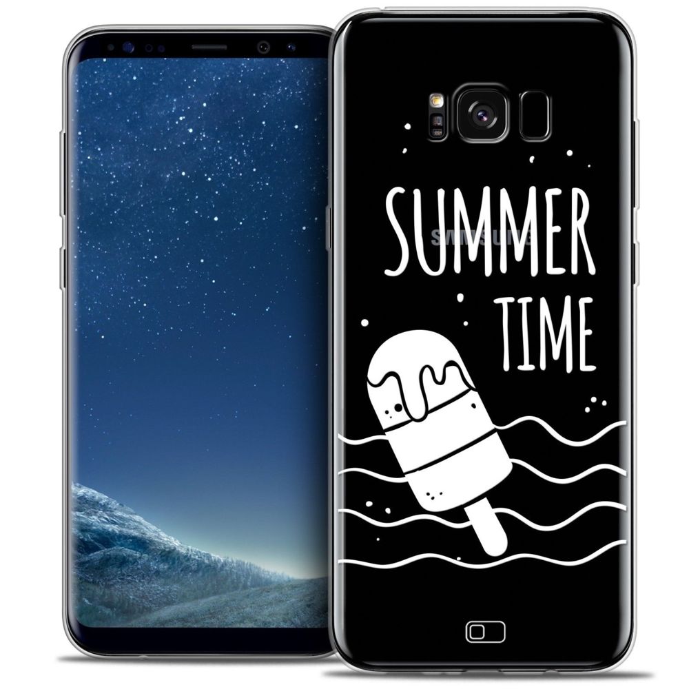 Caseink - Coque Housse Etui Samsung Galaxy S8+/ Plus (G955) [Crystal Gel HD Collection Summer Design Summer Time - Souple - Ultra Fin - Imprimé en France] - Coque, étui smartphone