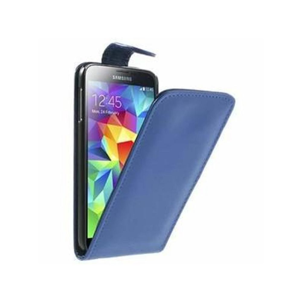 marque generique - Housse Etui Coque Pochette Bleu Fonce Samsung Galaxy Alpha G850 - Coque, étui smartphone