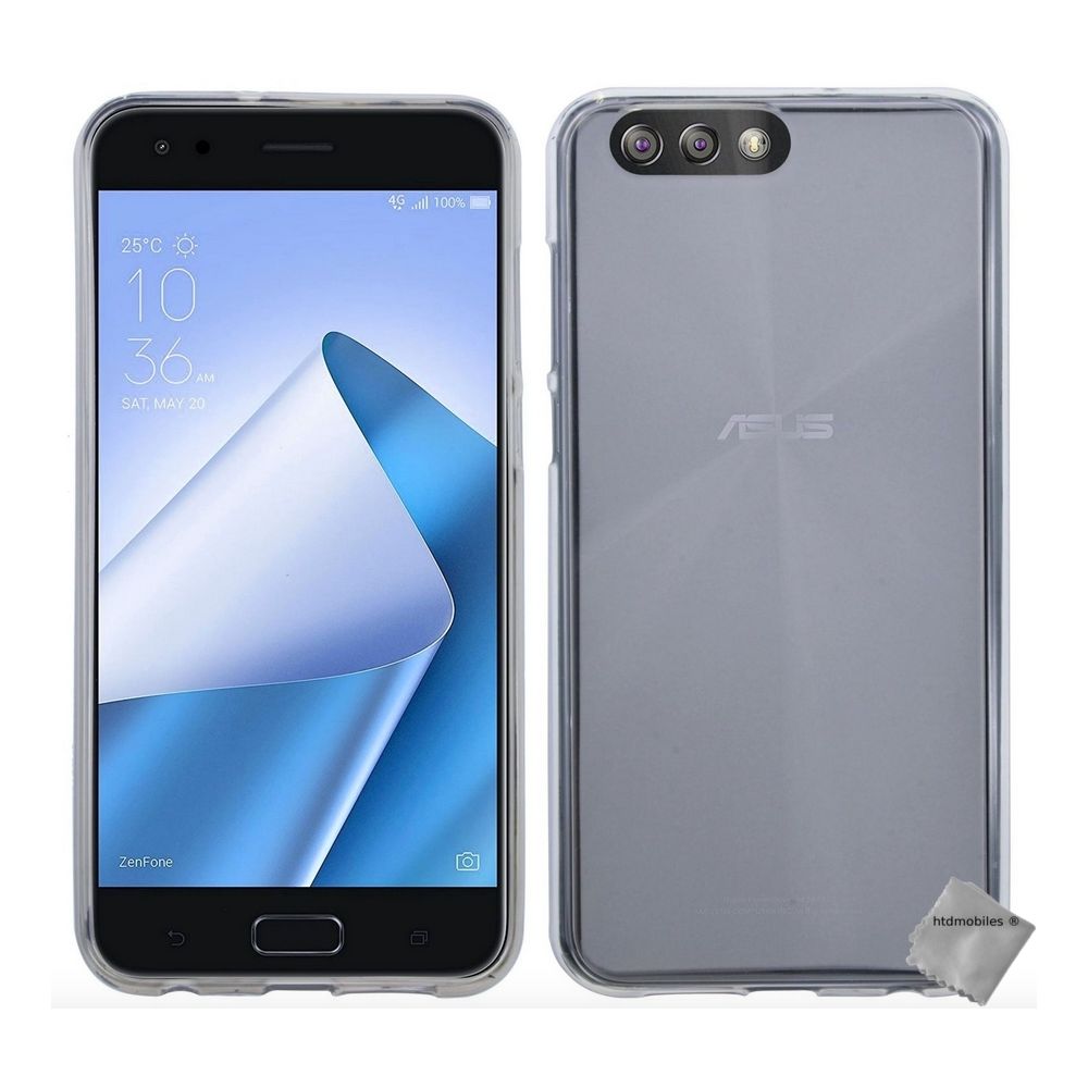 Htdmobiles - Housse etui coque pochette silicone gel fine pour Asus Zenfone 4 Max ZC520KL + film ecran - BLANC TRANSPARENT - Autres accessoires smartphone