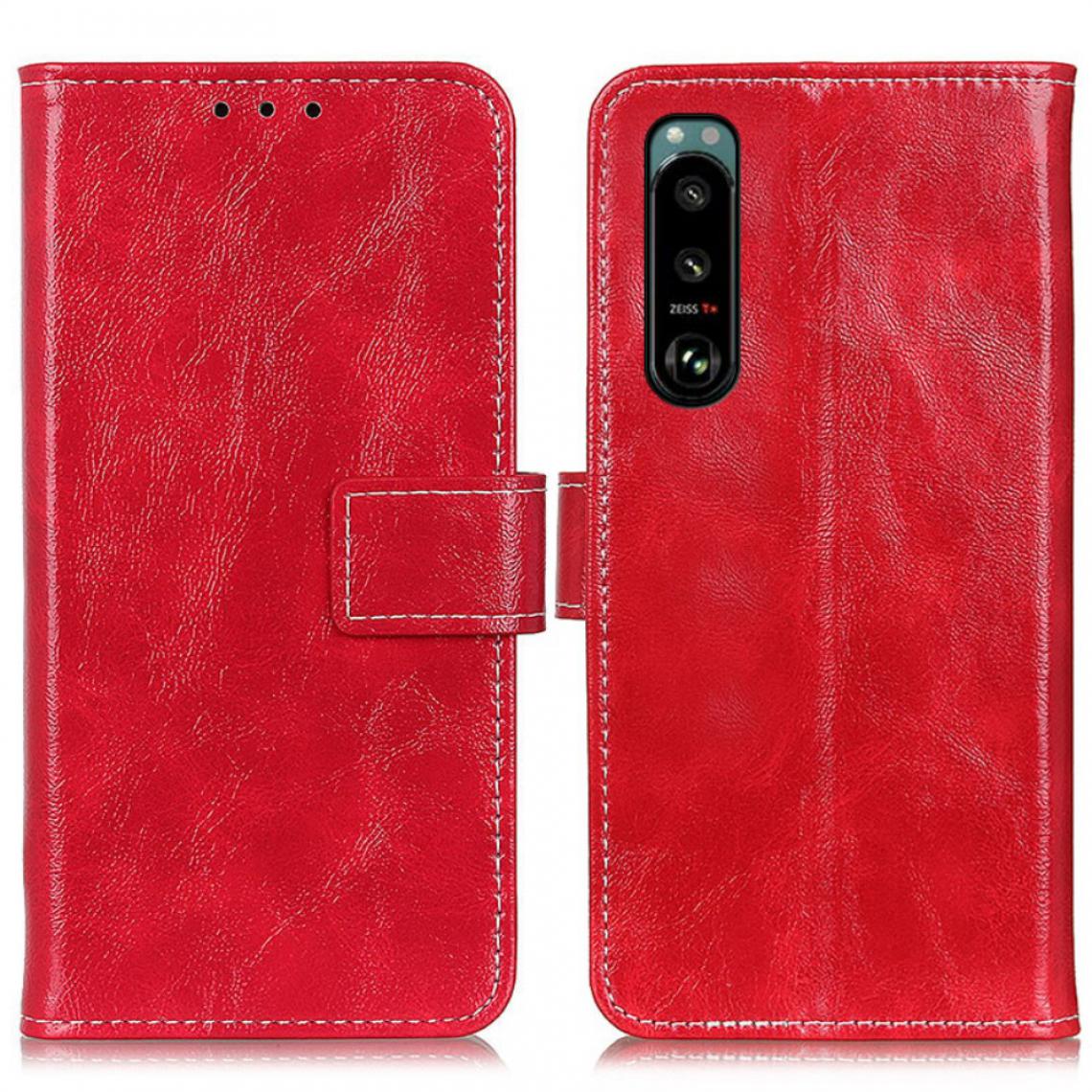 Other - Etui en PU Cheval fou avec support rouge pour votre Sony Xperia 5 III - Coque, étui smartphone
