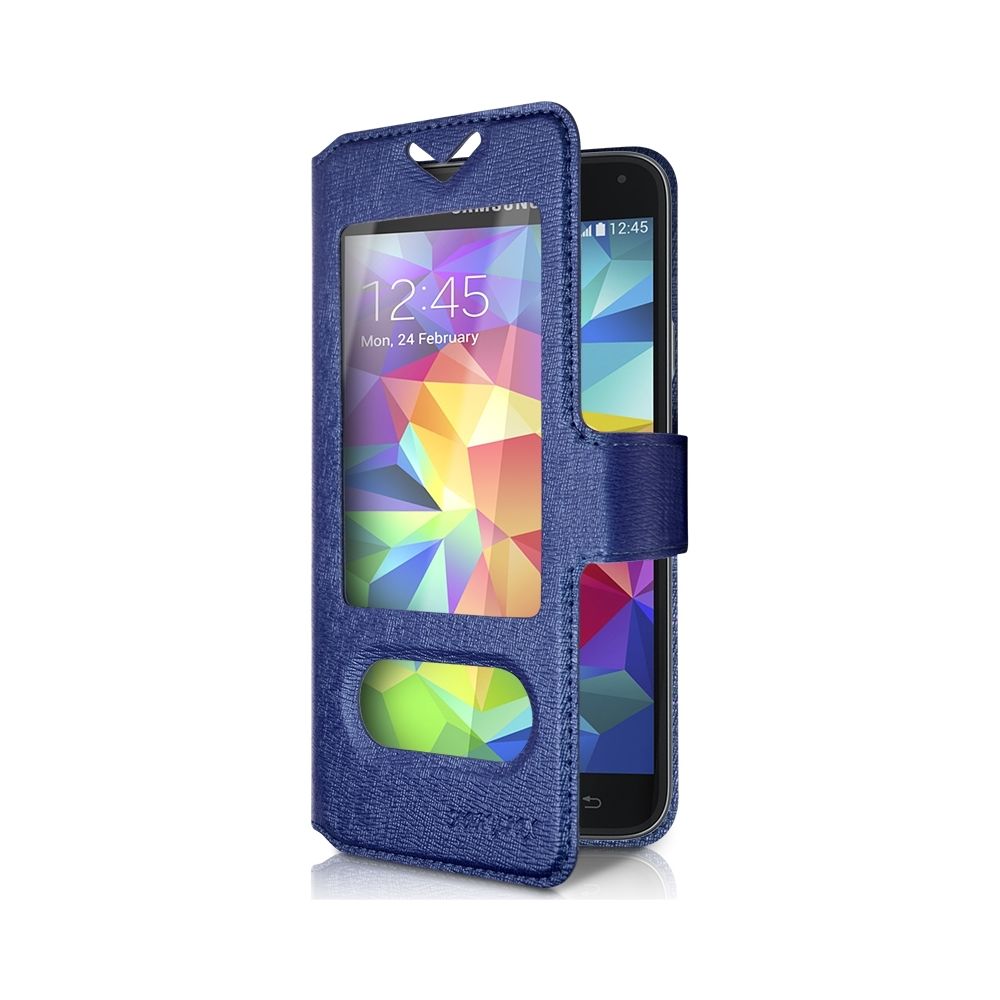 Karylax - Etui S-View Universel XL Couleur Bleu pour Logicom Le Lift - Autres accessoires smartphone