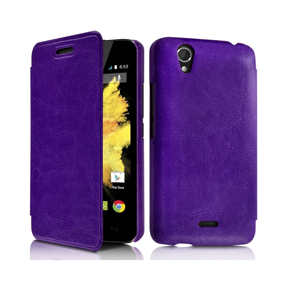 Karylax - Housse Etui à rabat latéral Couleur Violet pour Wiko Birdy + Film de protection - Autres accessoires smartphone