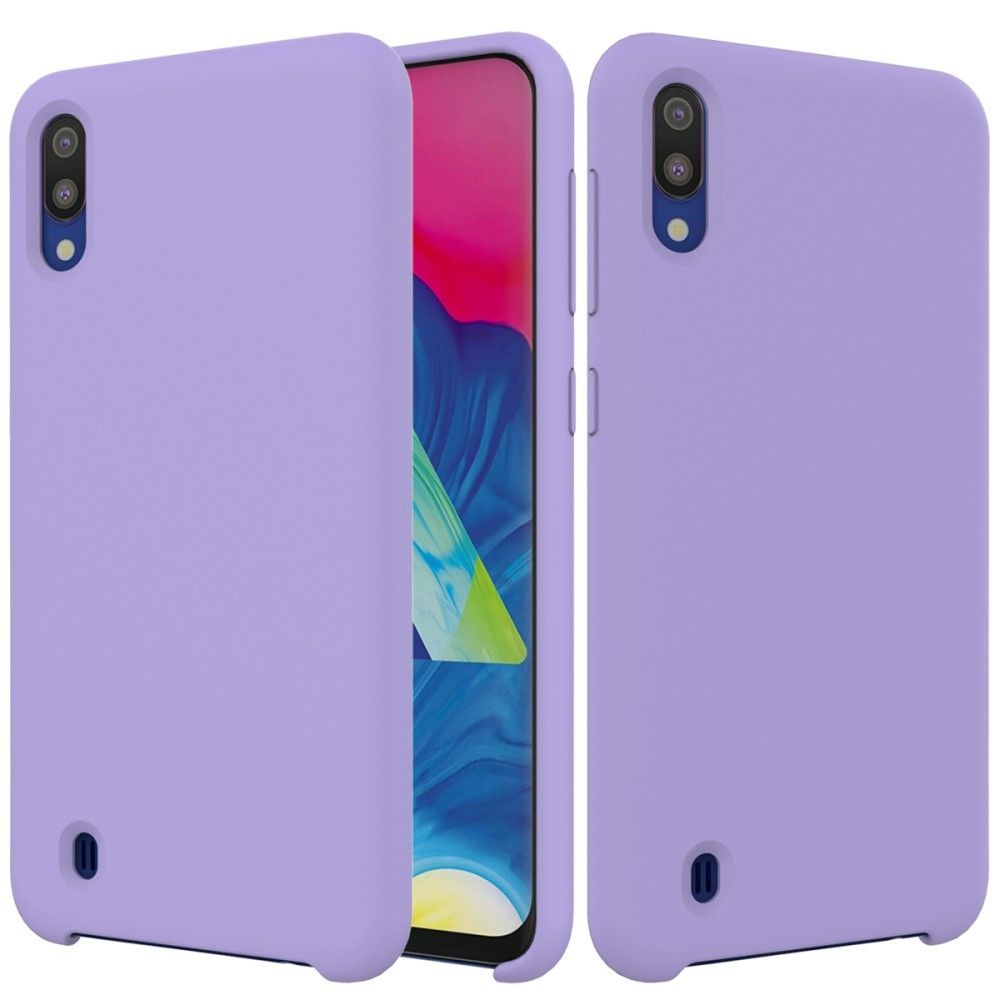 marque generique - Coque en silicone liquide violet pour votre Samsung Galaxy M10 - Coque, étui smartphone