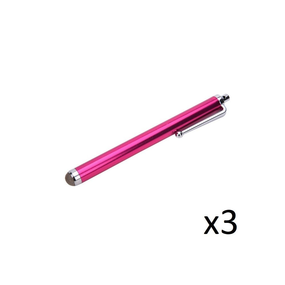 Shot - Grand Stylet x3 pour SONY Xperia Z5 Prenium Smartphone Tablette Ecrire Universel Lot de 3 (ROSE) - Autres accessoires smartphone