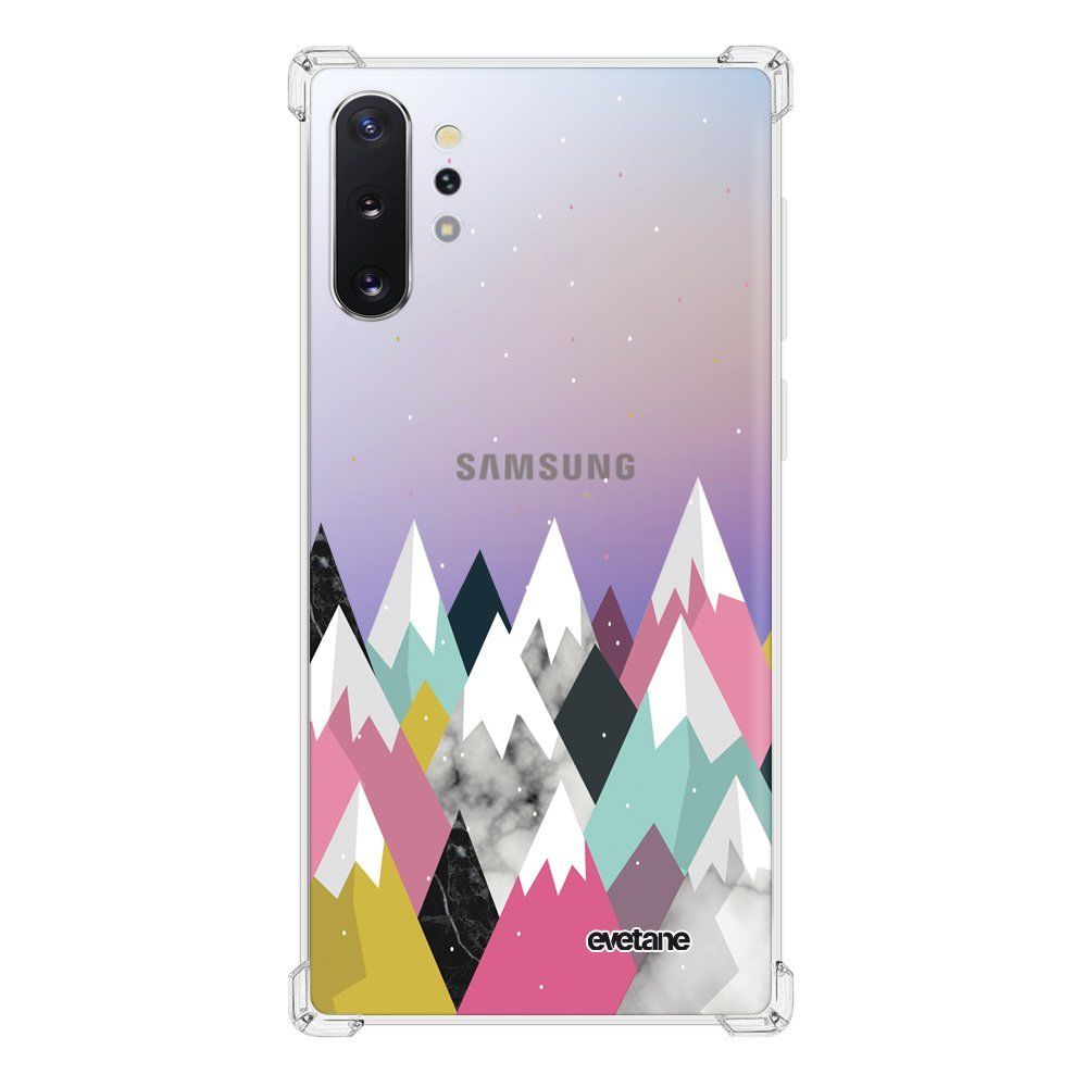 Evetane - Coque Samsung Galaxy Note 10 Plus anti-choc souple avec angles renforcés transparente Montagnes Evetane - Coque, étui smartphone