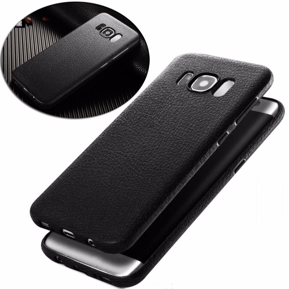 Inexstart - Coque Arrière de Protection Simili Cuir Coloris Noir pour Samsung Galaxy S8 Plus - Autres accessoires smartphone