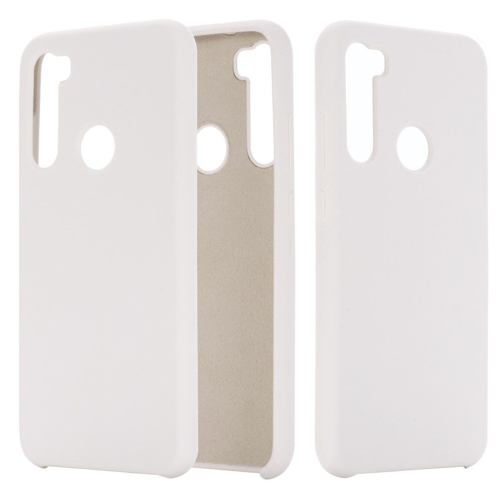 marque generique - Coque en silicone liquide blanc pour votre Xiaomi Redmi Note 8 - Coque, étui smartphone