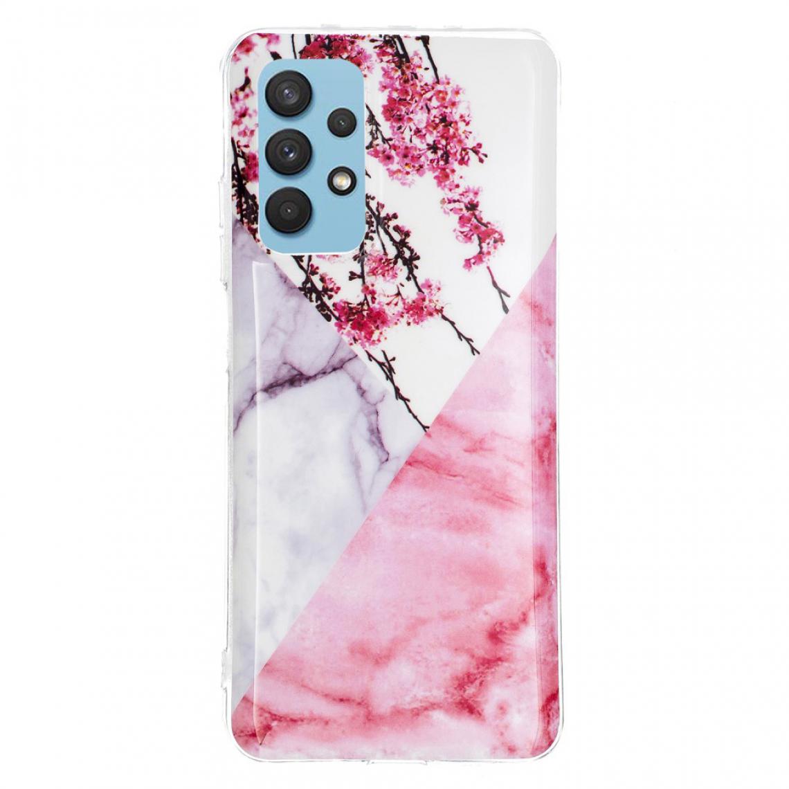 Other - Coque en TPU Impression de motifs de marbre anti-rayures IMD fleur de prunier pour votre Samsung Galaxy A32 4G (EU Version) - Coque, étui smartphone