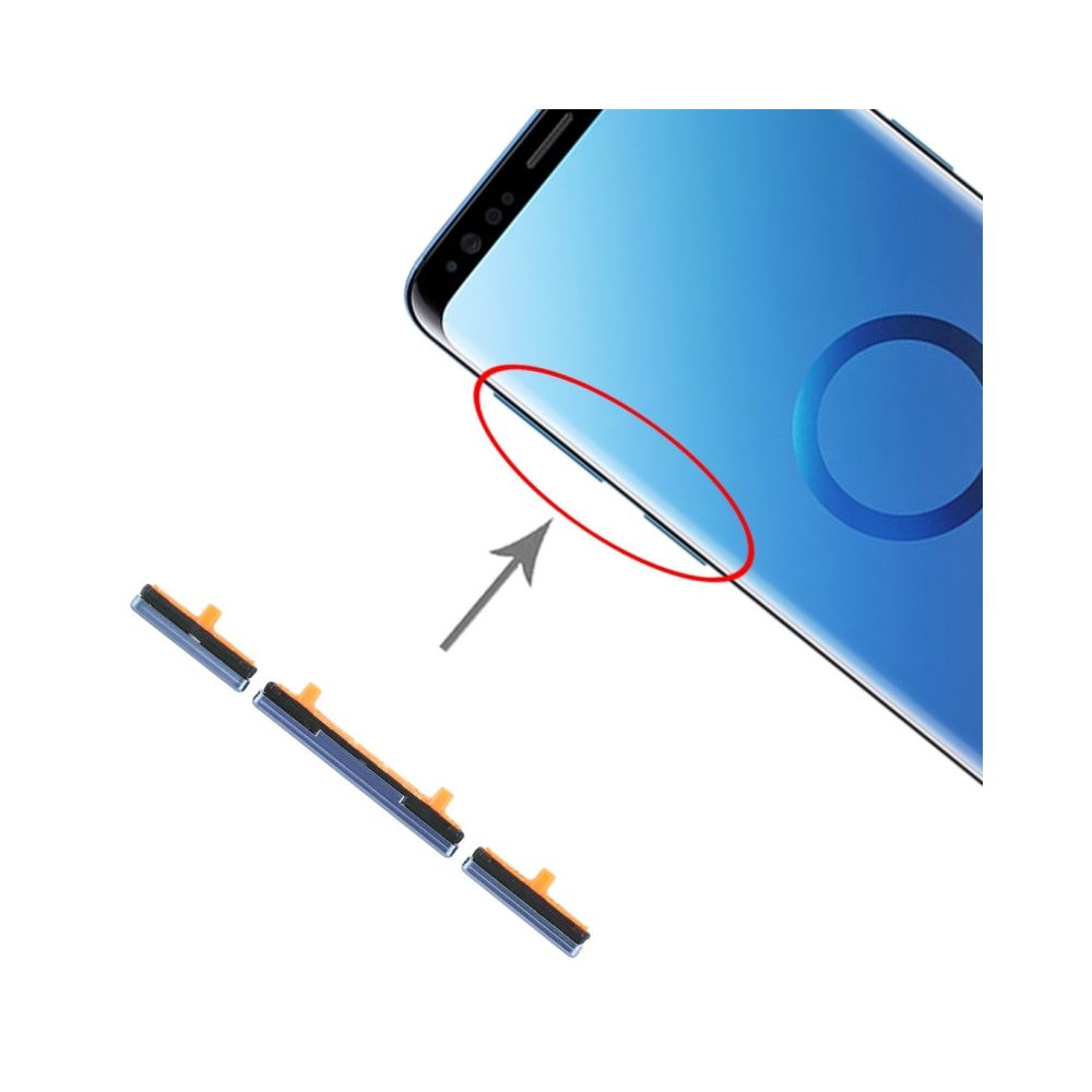 Wewoo - Pièce détachée 10 touches latérales pour Galaxy S9 / S9 + bleu - Autres accessoires smartphone