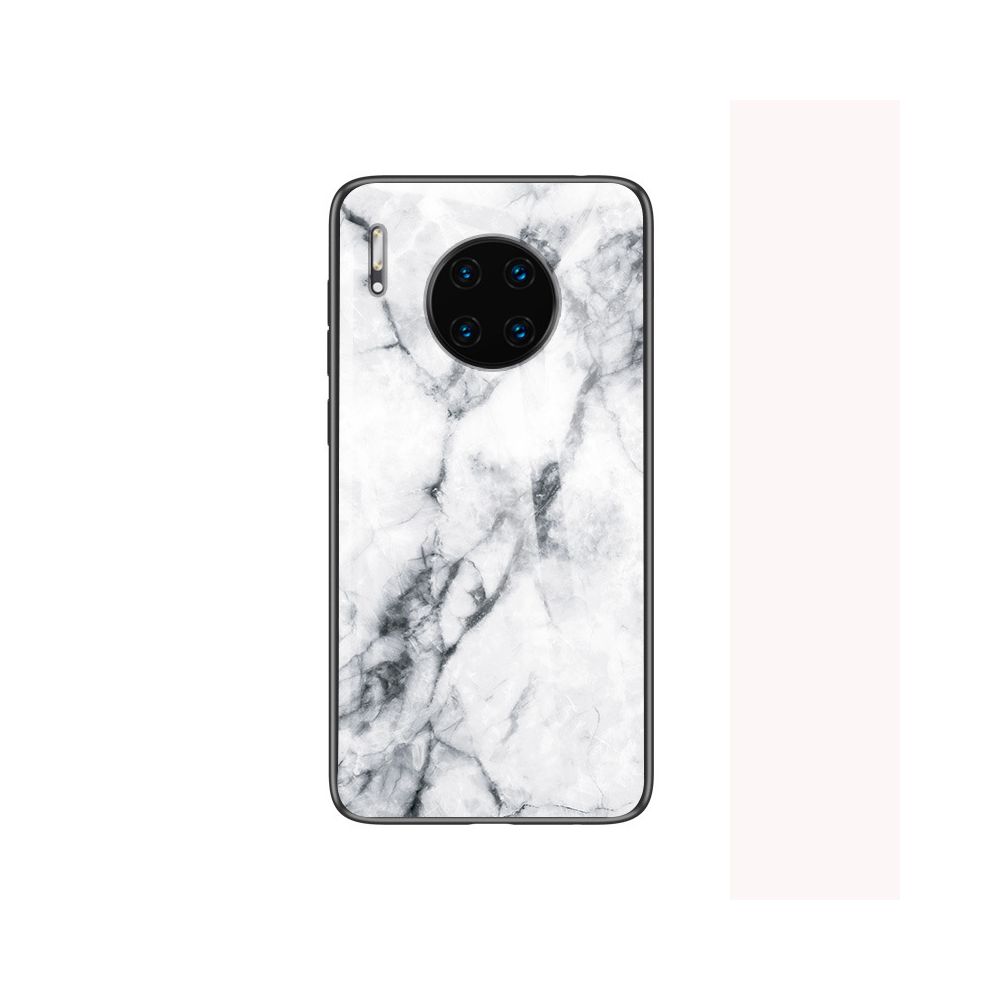 marque generique - Coque en verre trempé antichoc marbre pour Honor V20 - Blanc - Autres accessoires smartphone