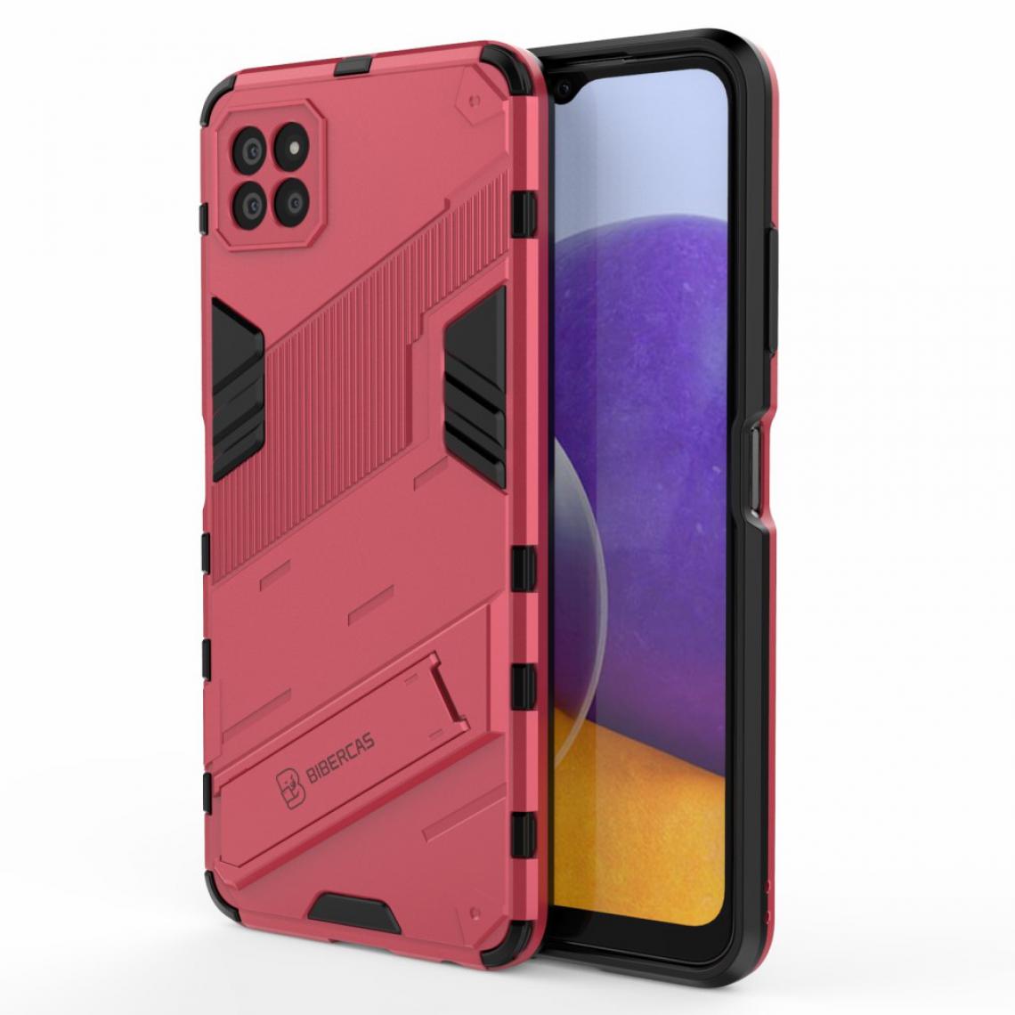 Other - Coque en TPU hybride avec béquille pliable rose pour votre Samsung Galaxy A22 5G (EU Version) - Coque, étui smartphone