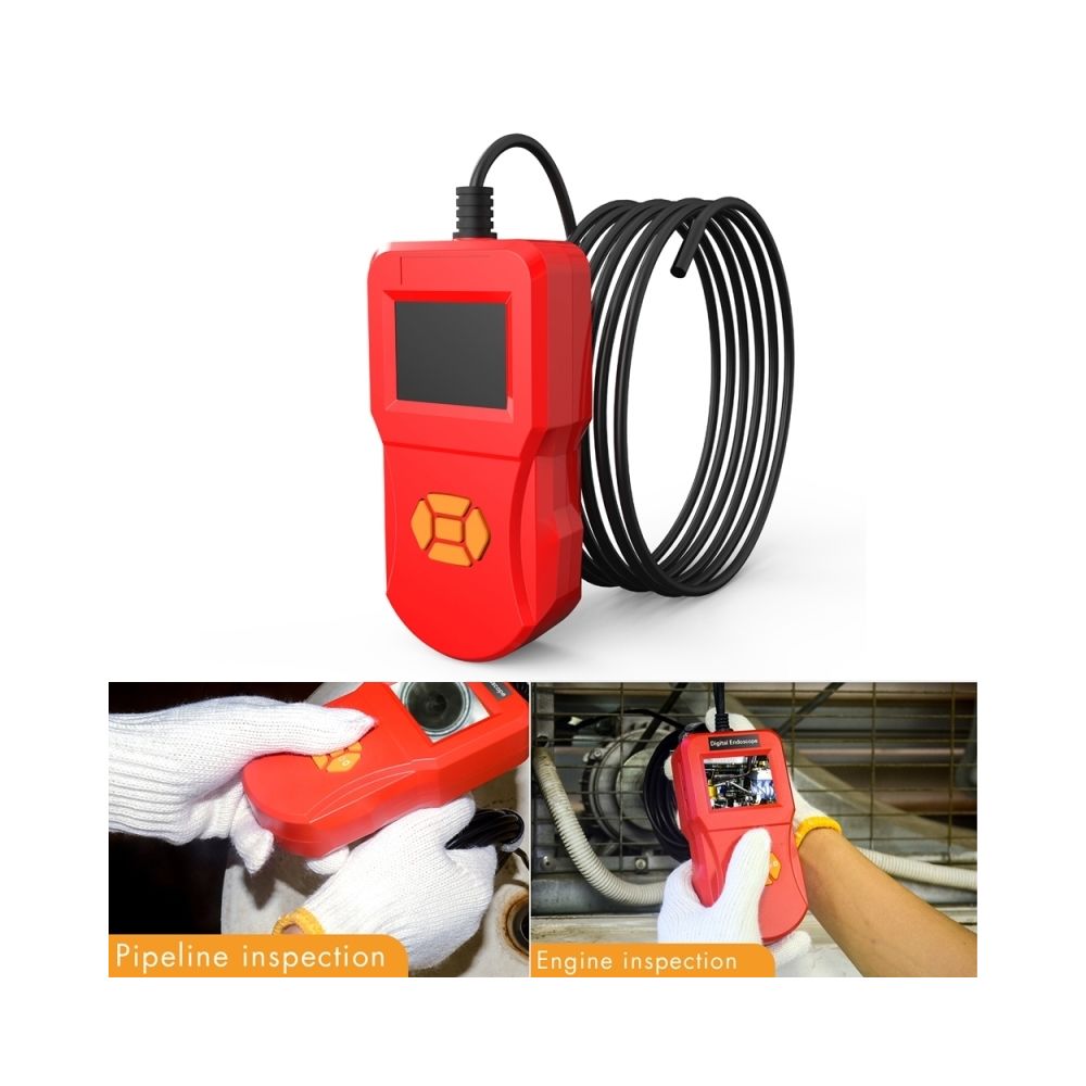 Wewoo - Endoscope numérique Endoscopes de poche industriels endoscopiques pour portables avec écran de 2,4 pouces IP67 HD Digitaltaille de la lentille 8 mmlongueur de câble 3 m rouge - Autres accessoires smartphone