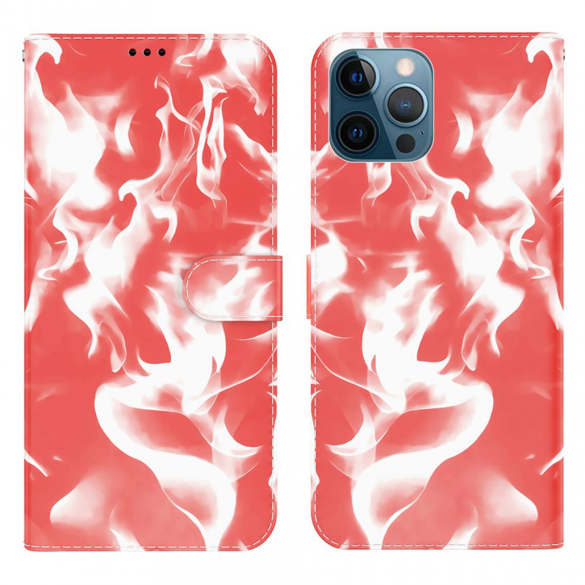Other - Etui en PU Impression de motifs de brouillard avec support rouge pour votre Apple iPhone 12 Pro Max - Coque, étui smartphone