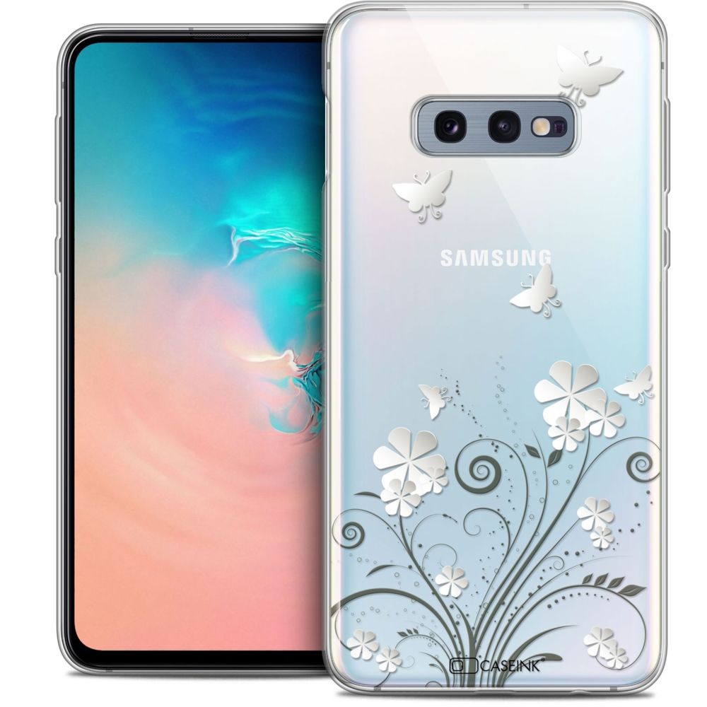 Caseink - Coque Housse Etui Pour Samsung Galaxy S10e (5.8 ) [Crystal Gel HD Collection Summer Design Papillons - Souple - Ultra Fin - Imprimé en France] - Coque, étui smartphone