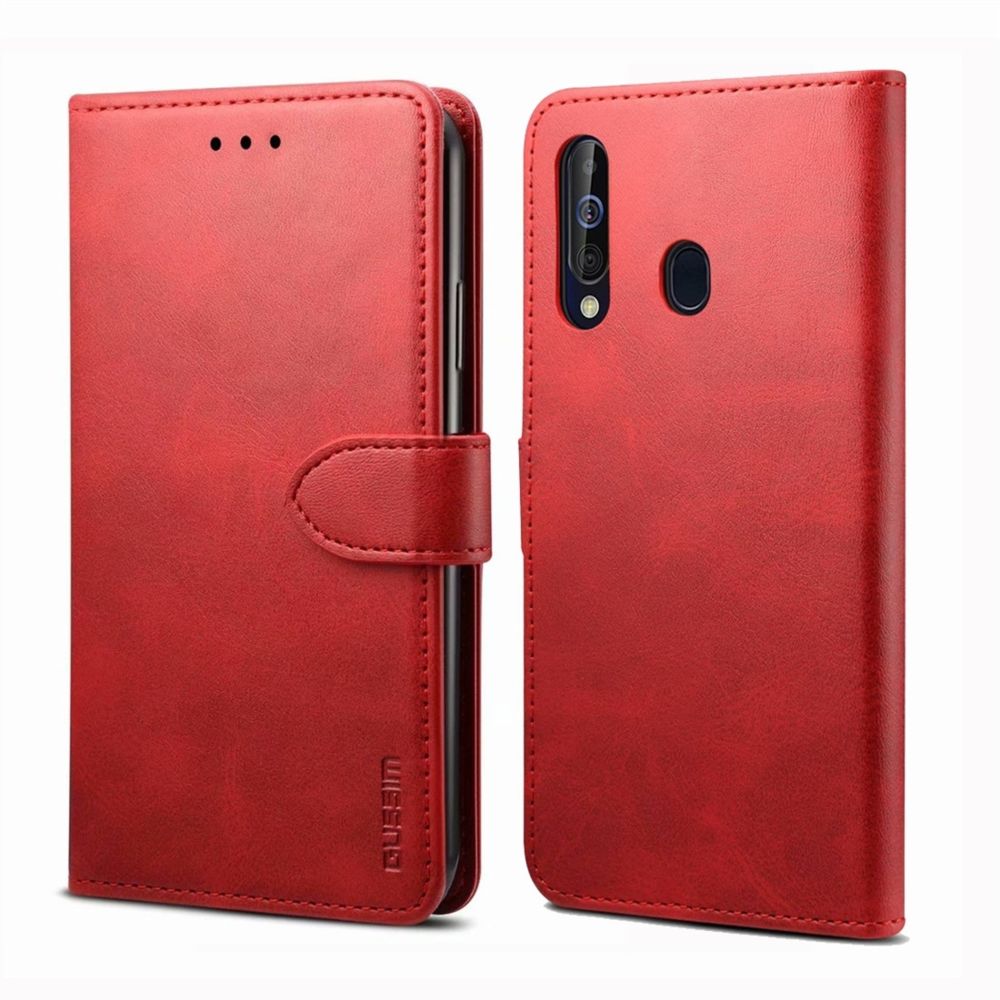 Wewoo - Housse Coque Pour Galaxy A20 / A30 / A40 / A60 GUSSIM Business Style Étui en cuir à rabat horizontal avec support et fentes cartes et portefeuille rouge - Coque, étui smartphone