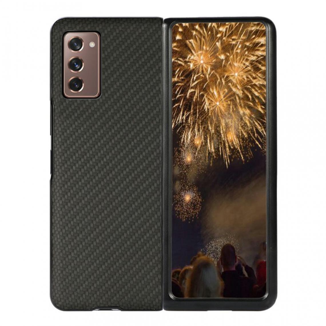 Other - Coque en TPU + PU Texture de fibre de carbone noir pour votre Samsung Galaxy Z Fold2 5G - Coque, étui smartphone