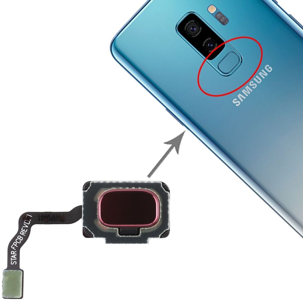 Wewoo - Capteur d'empreintes digitales Câble Flex pour Galaxy S9 / S9 + Rouge - Autres accessoires smartphone