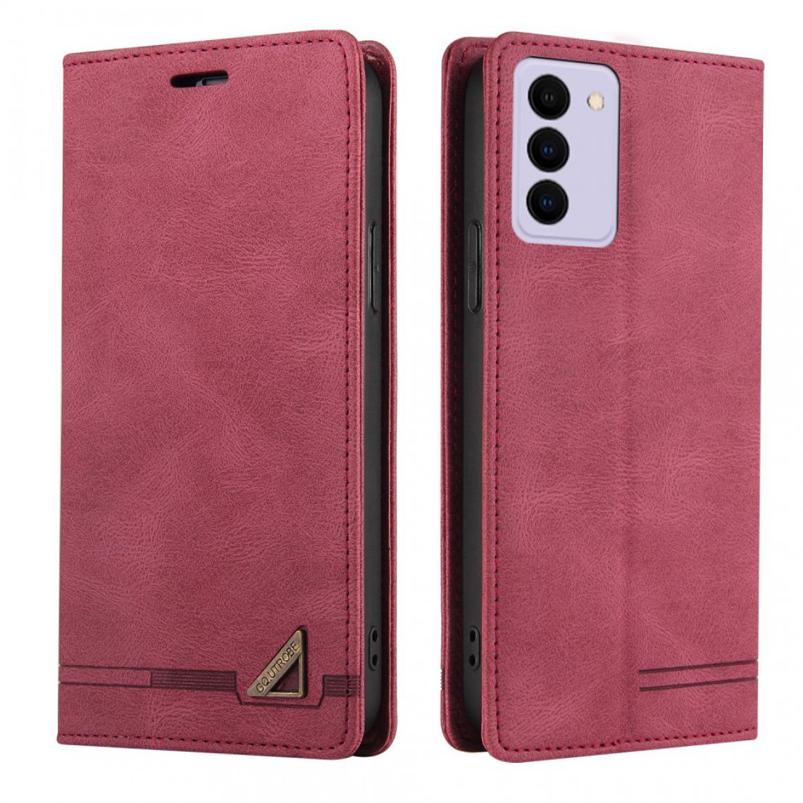 Other - Etui en PU Qualité auto-absorbée avec conception de balayage antivol rouge pour votre Samsung Galaxy S21 FE - Coque, étui smartphone