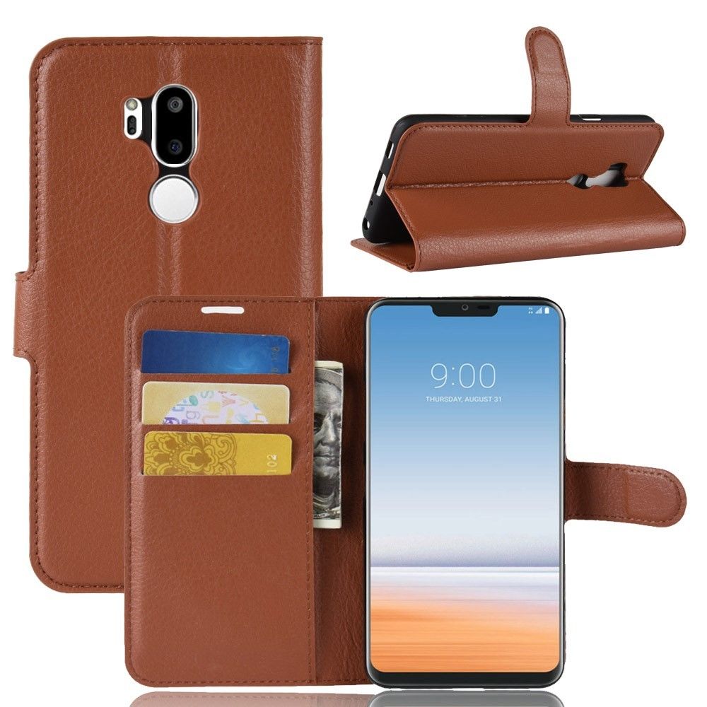 marque generique - Etui en PU coloré marron pour votre LG G7 ThinQ - Autres accessoires smartphone