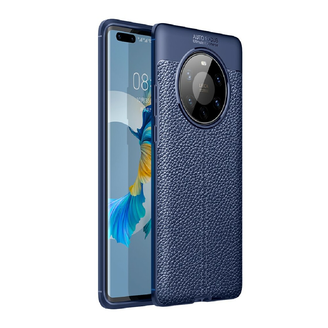 Other - Coque en TPU peau de litchi résistante aux rayures bleu pour votre Huawei Mate 40 Pro Plus - Coque, étui smartphone