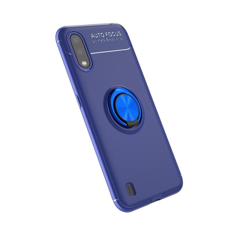 Generic - Coque en TPU avec béquille bleu pour votre Samsung Galaxy A01 - Coque, étui smartphone