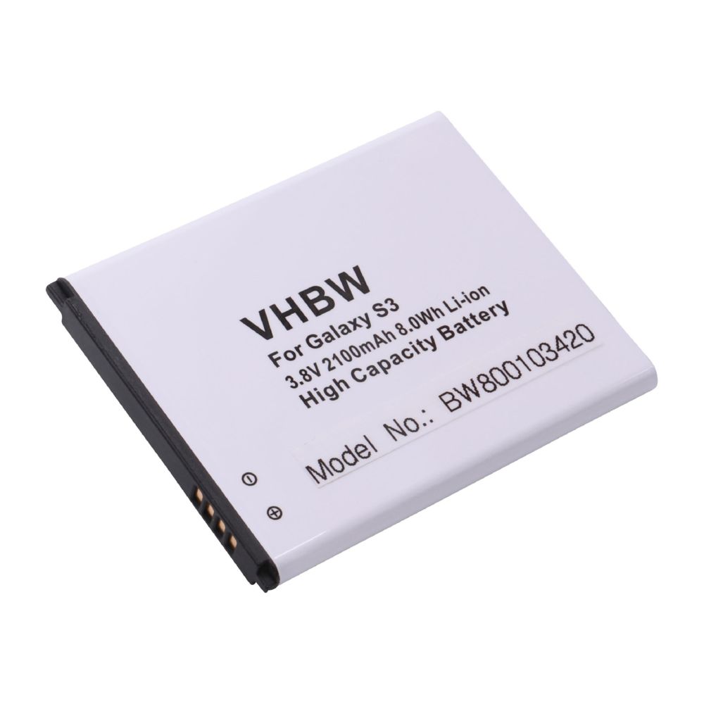 Vhbw - vhbw Li-Ion batterie 2100mAh (3.7V) pour portable, téléphone, Smartphone Samsung Galaxy GT-i9301 comme EB-L1G6LLU, EB-L1G6LLUC. - Batterie téléphone