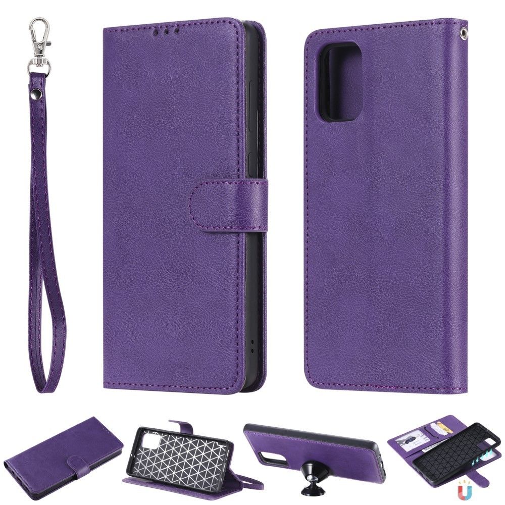 Generic - Etui en PU rabat détachable 2 en 1 avec support violet pour votre Samsung Galaxy A71 - Coque, étui smartphone