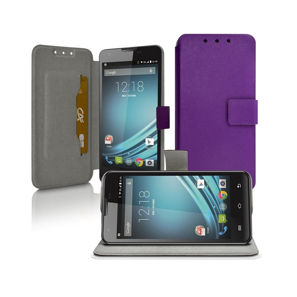 Karylax - Etui Porte-Carte Support Universel L Violet pour Echo Flow - Autres accessoires smartphone