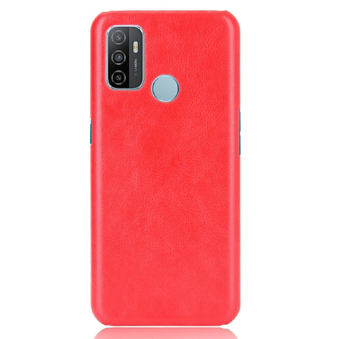 Other - Coque en TPU + PU peau de litchi enduite rouge pour votre Oppo A53/A32/A33/A53s - Coque, étui smartphone