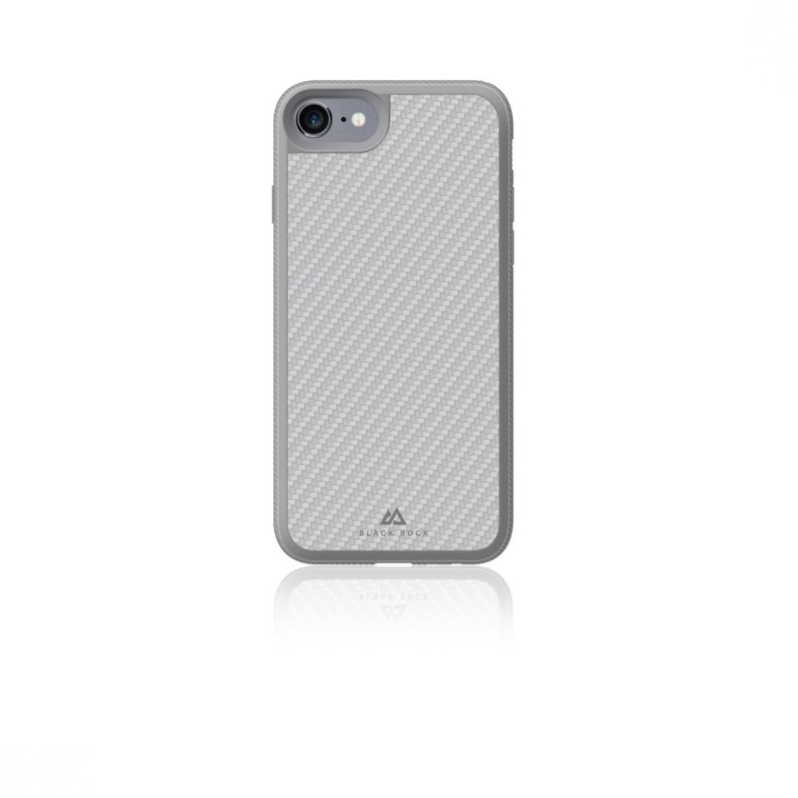 Black Rock - Coque "Material Real Carbon" pour Apple iPhone 6/6S/7/8, Argenté - Coque, étui smartphone