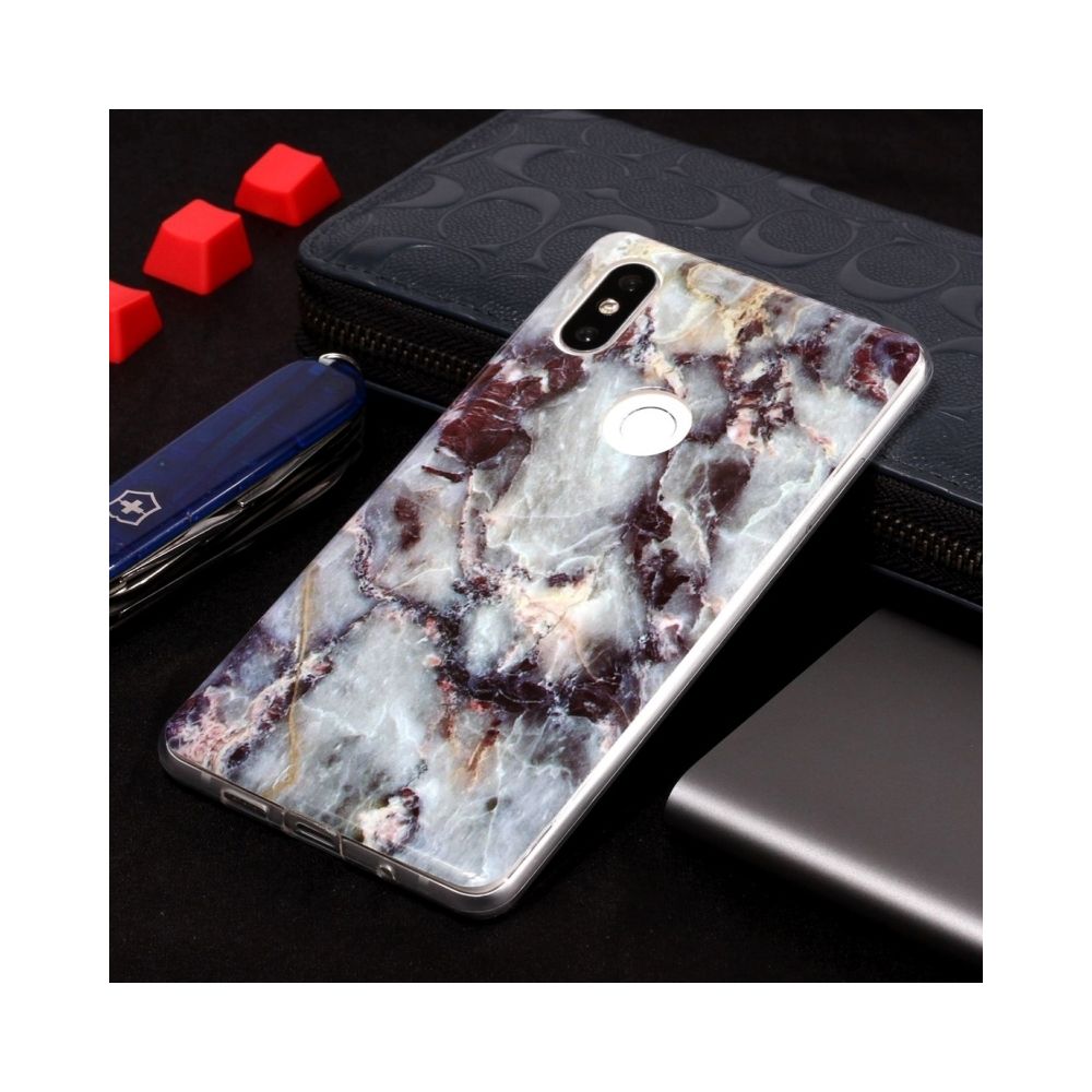 Wewoo - Coque Marbre Motif TPU Pour Xiaomi Mi Mix 2S Gris - Coque, étui smartphone
