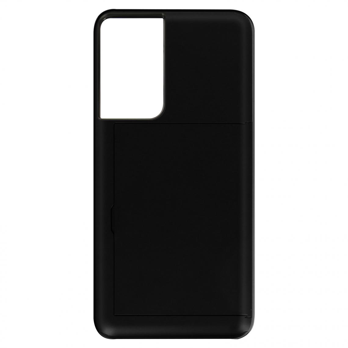 Avizar - Coque Samsung Galaxy S21 Ultra Bi-matière Antichoc Rangement Carte Defender Noir - Coque, étui smartphone