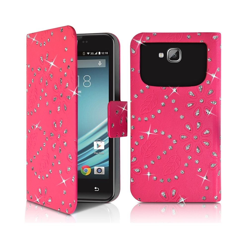 Karylax - Etui Diamant Universel XL rose fushia pour Lenovo K5 Note - Autres accessoires smartphone