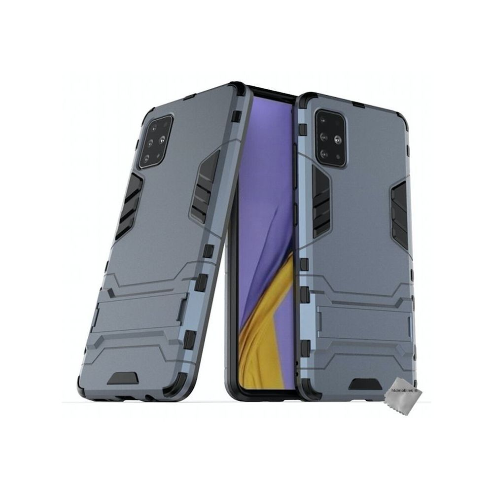 Htdmobiles - Housse etui coque rigide anti choc pour Samsung Galaxy A51 + verre trempe - BLEU FONCE - Autres accessoires smartphone